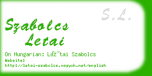 szabolcs letai business card